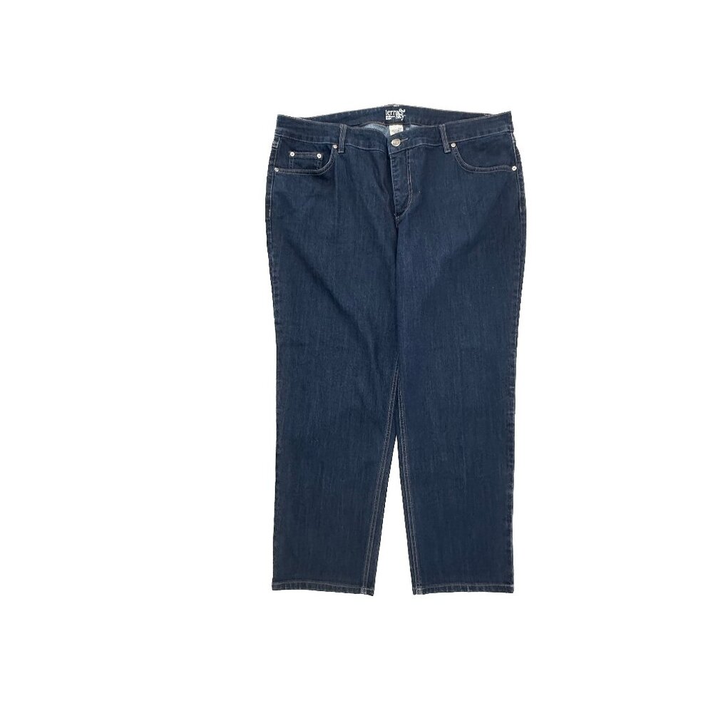 Terra & Sky‎ Straight Women's size 20WP Dark Wash Blue Denim Jeans